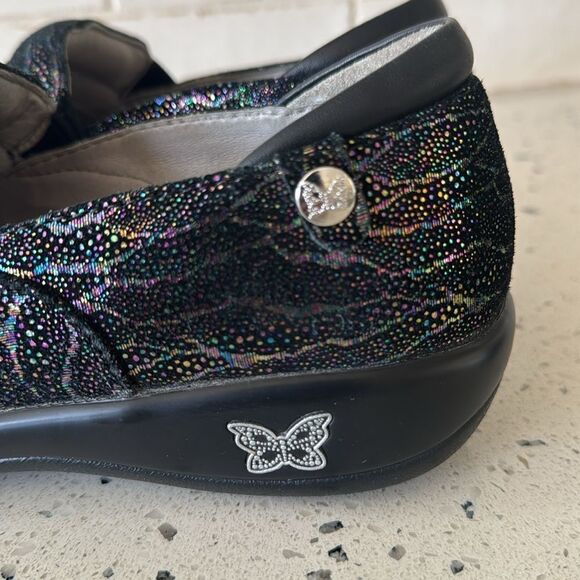 Alegria Women’s Sparkly Black Multi Colored Shoes Slip On Size EU40 / US 9.5-10 - Picture 10 of 12